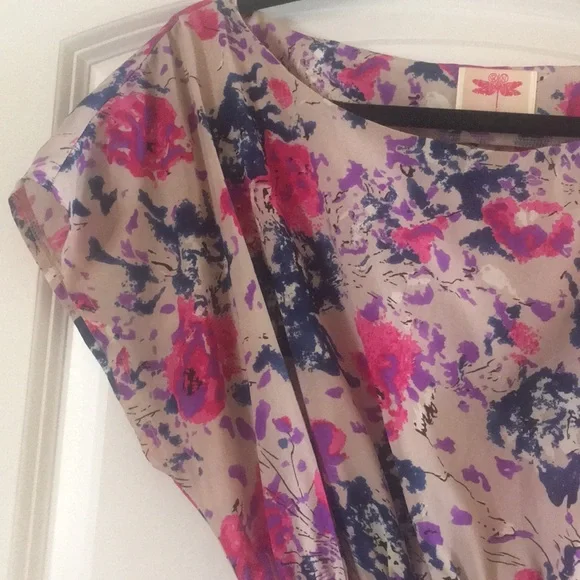 BEAUTIFUL pink, purple, blue floral dress - Picture 2 of 5